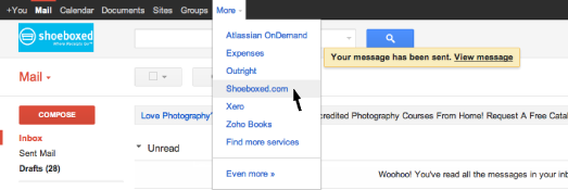 Shoeboxed Google Apps Login