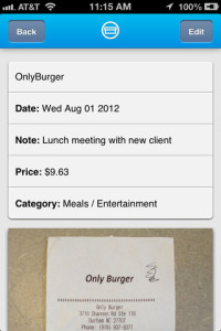shoeboxed receipt tracker app for iphone