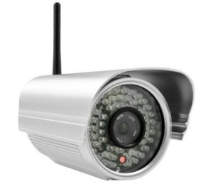 Insteon's indoor/outdoor capable wireless camera can keep an eye on the shop from all angles.