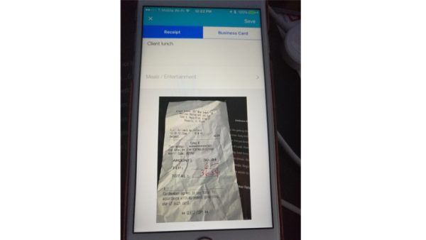 Upload receipt images from your photo library to Shoeboxed.