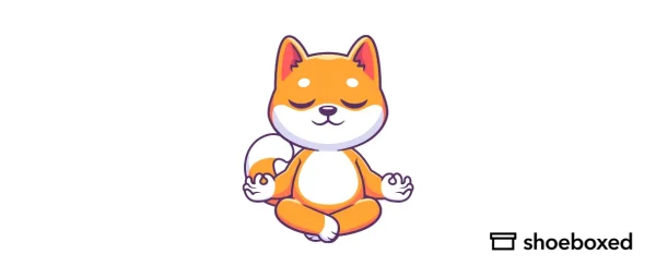 Mascot doing yoga/meditation