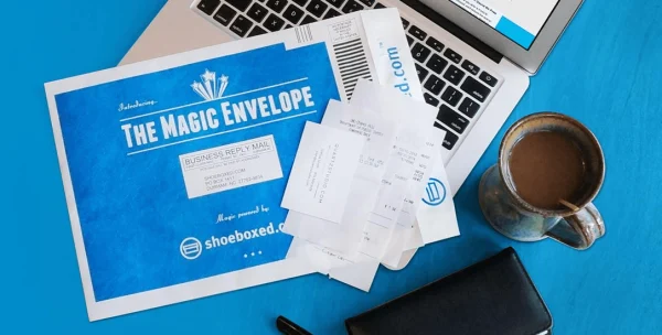 Outsource receipt scanning to Shoeboxed's Magic Envelope service!
