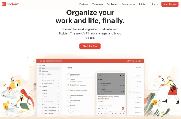 Todoist's home page