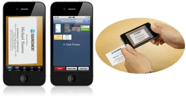 Store business cards in your smartphone's photo gallery.