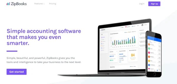 ZipBooks accounting web page