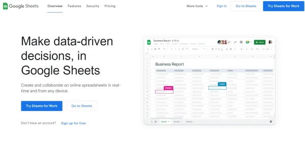 Google Sheets is a popular spreadsheet application