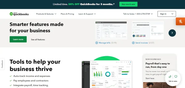 QuickBooks Online offers a mobile app to manage your business