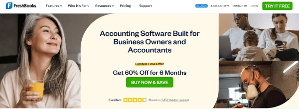FreshBooks accounting software for business owners.