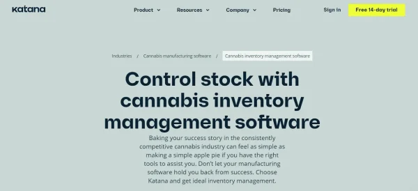 Katana for cannabis inventory management.
