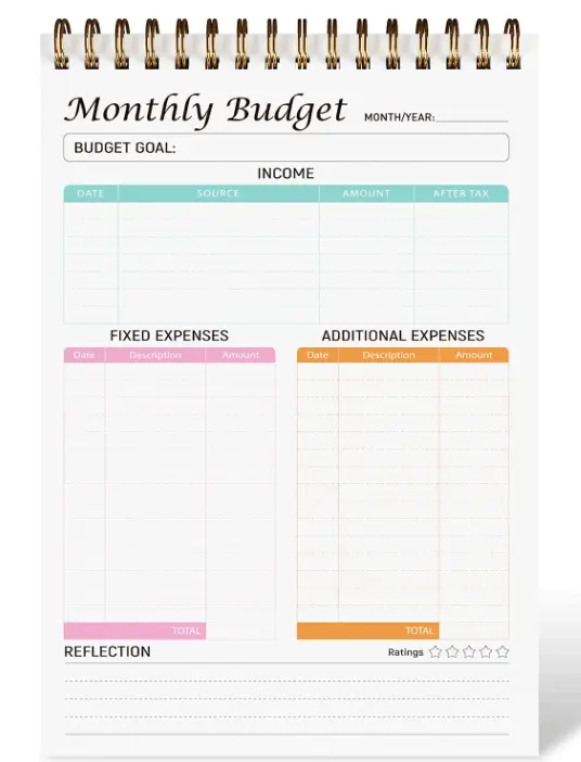 Simplified Monthly Budget Planner, Amazon
